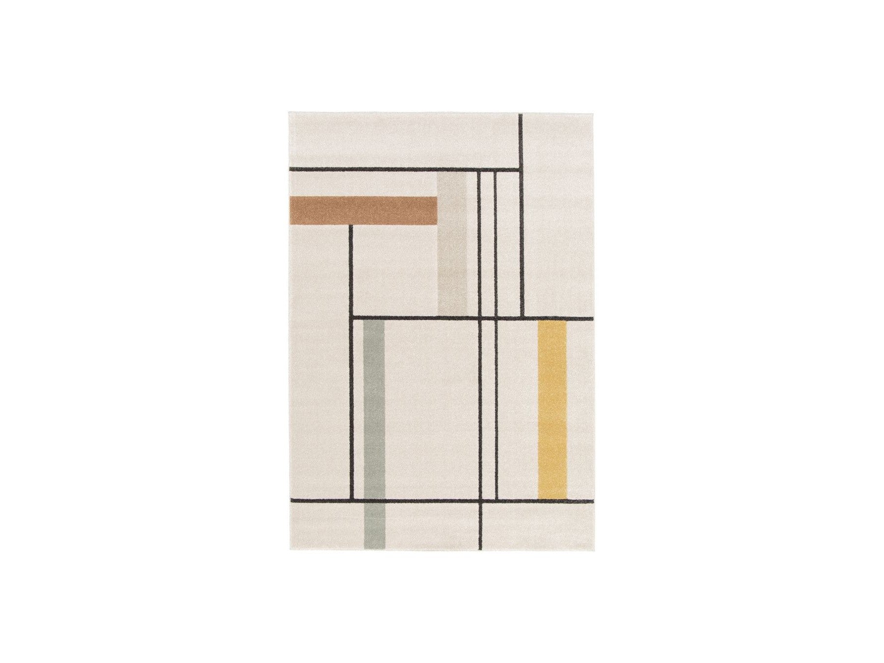Emilien - Tapis Poils Courts - Motif Abstrait - Multicolore