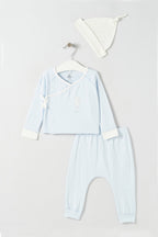 3-Piece Pyjamas - Blue And White - Baby Boy