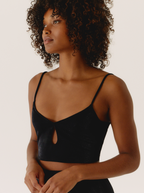 Top Drop Black Glitter