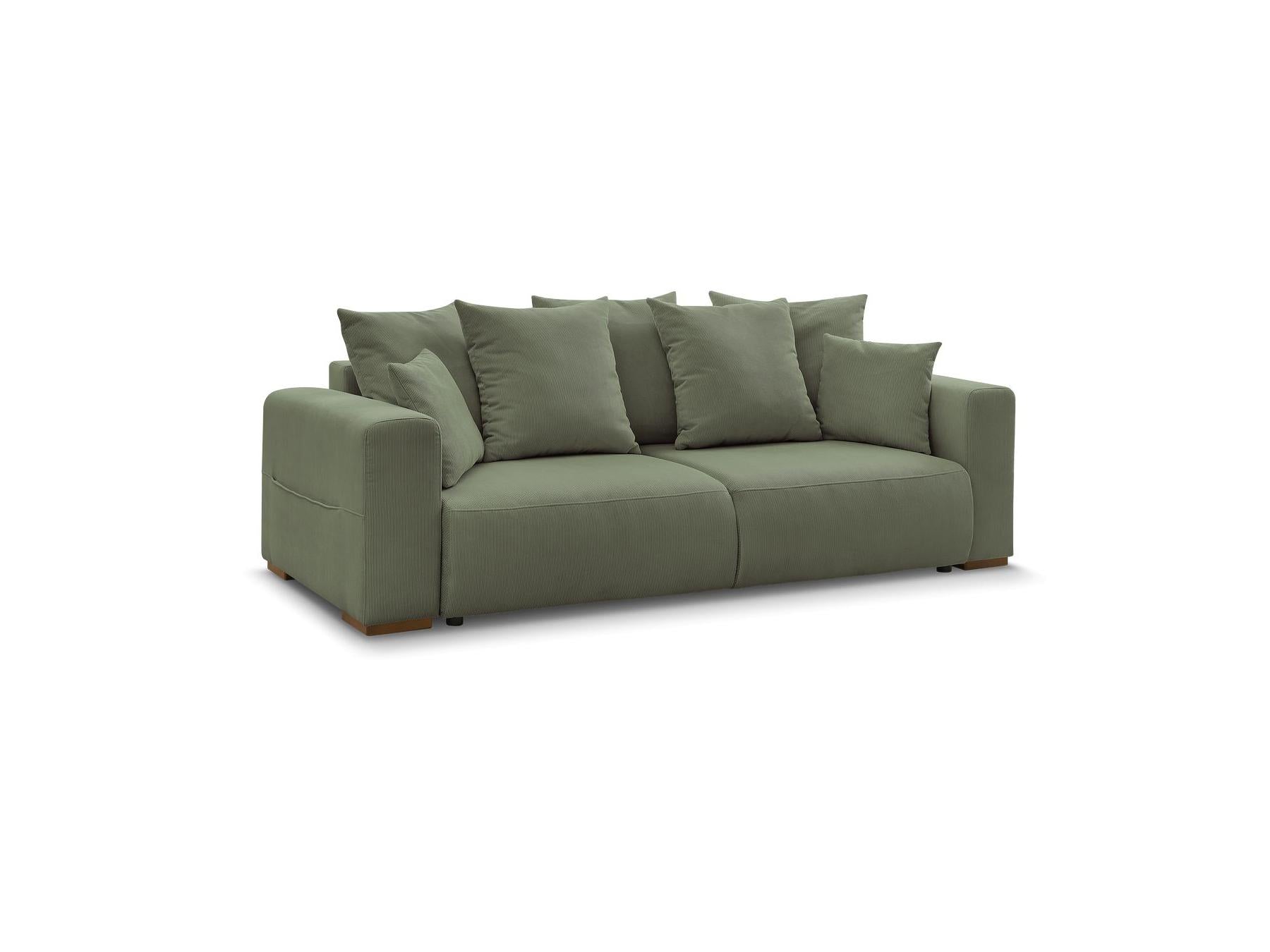 Sidonie - Sofá recto convertible - Terciopelo acanalado
