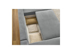 Sidonie - Convertible Panoramic Sofa with Storage Compartment - Heathered Fabric