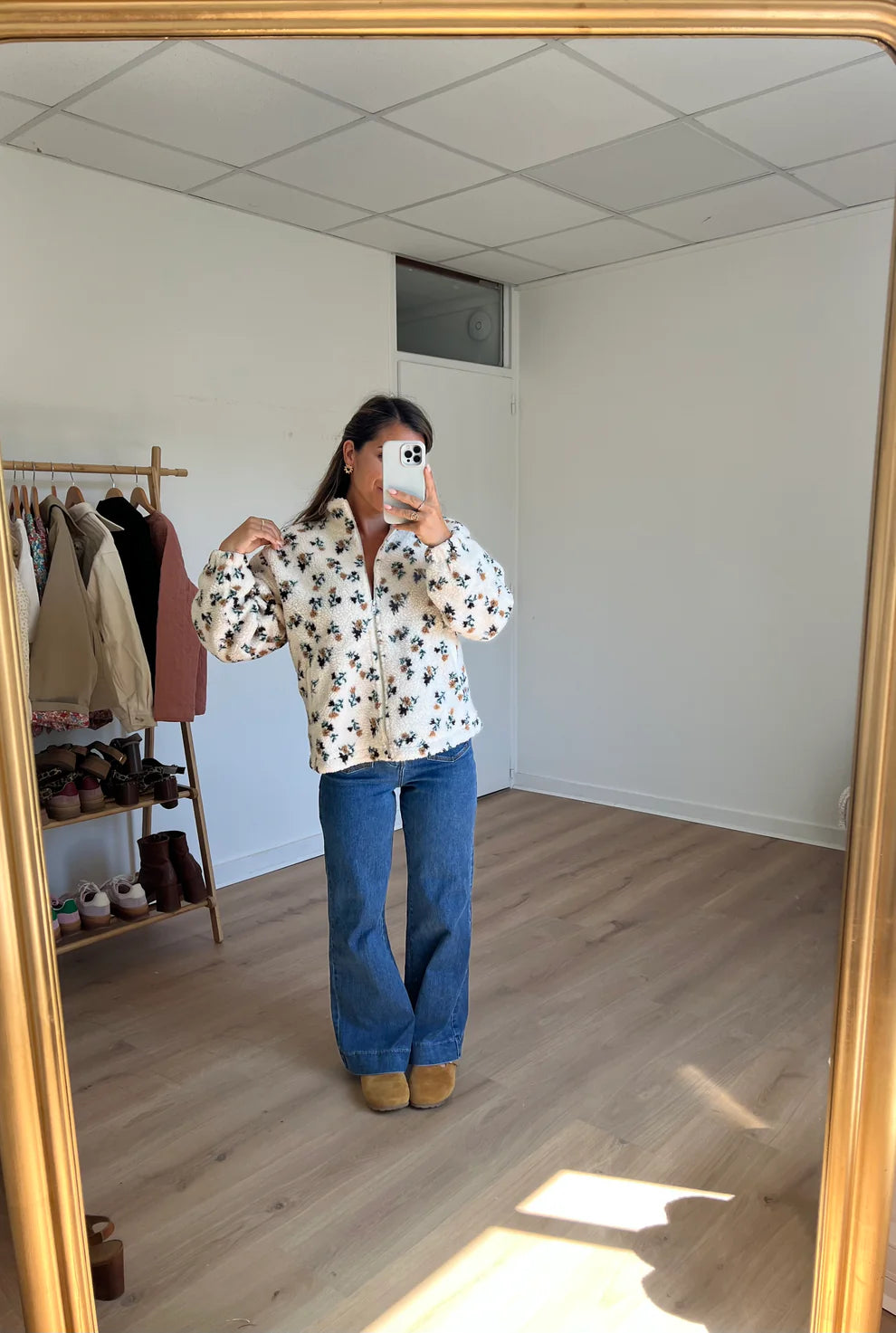 Eva floral teddy jacket