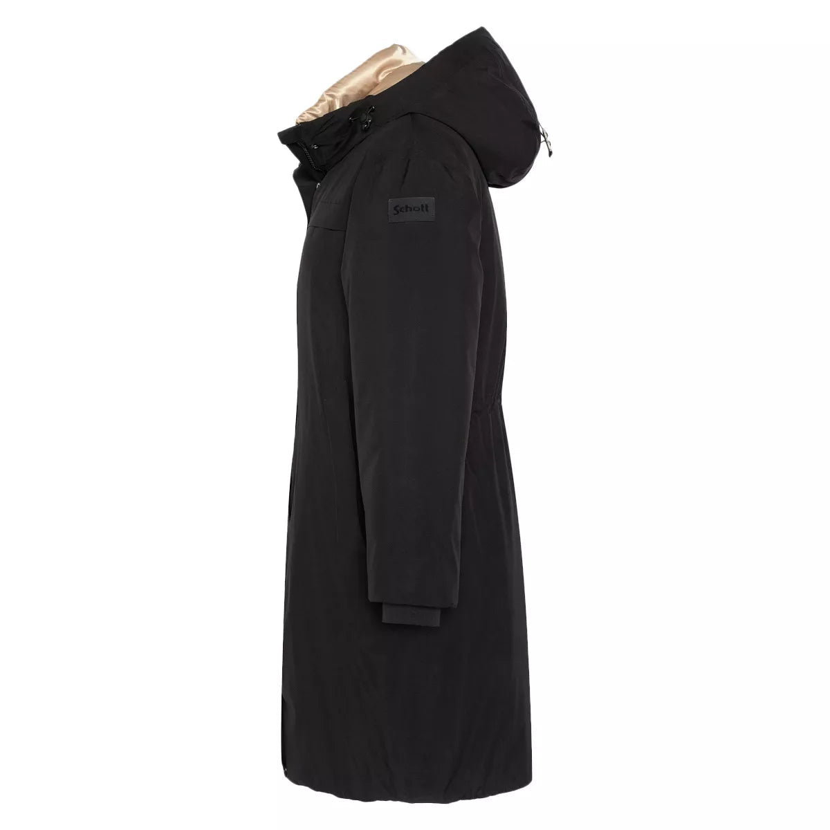 Parka Longue À Capuche Femme Aspenw - Noir Beige