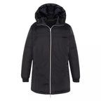 Doudoune Longue À Capuche Réversible Femme Riversa2W - Noir