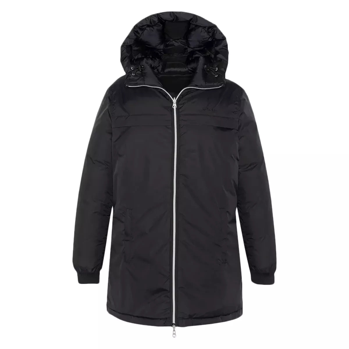 Doudoune Longue À Capuche Réversible Femme Riversa2W - Noir