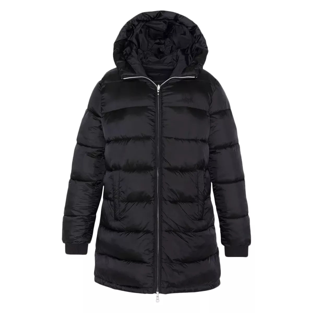 Doudoune Longue À Capuche Réversible Femme Riversa2W - Noir