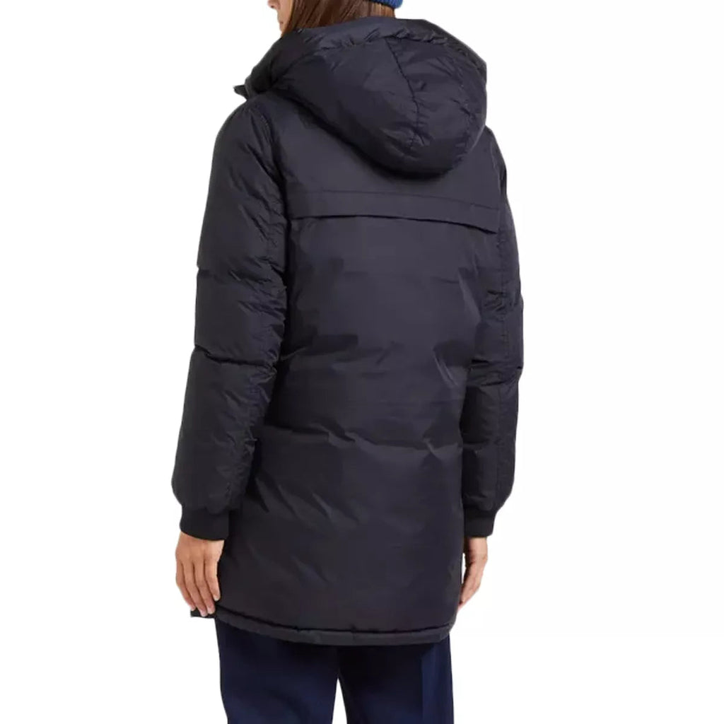 Doudoune Longue À Capuche Réversible Femme Riversa2W - Noir