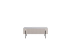 Mathilde - Table Basse 2 Tiroirs - Plateau Effet Marbre Et Pieds Noirs