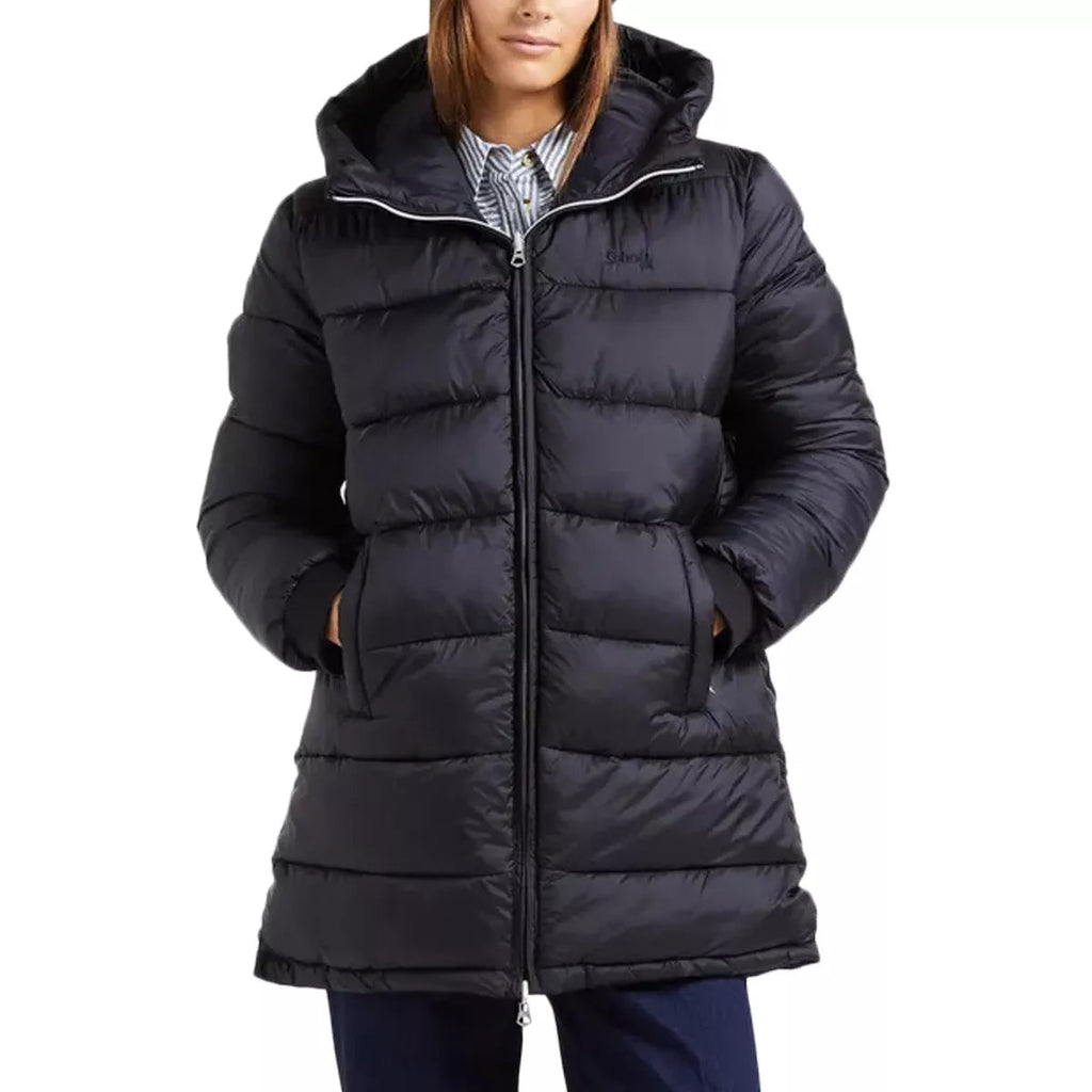 Doudoune Longue À Capuche Réversible Femme Riversa2W - Noir