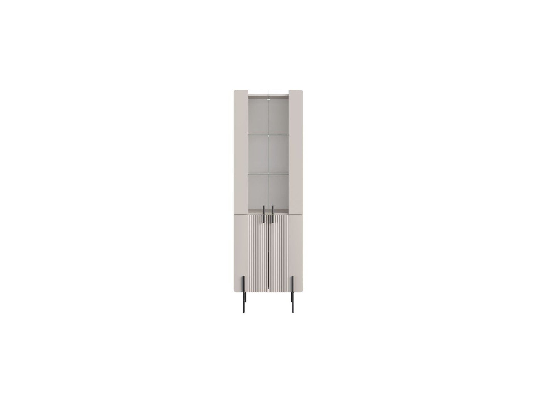 Mathilde - Mueble vitrina de 2 puertas - Patas negras