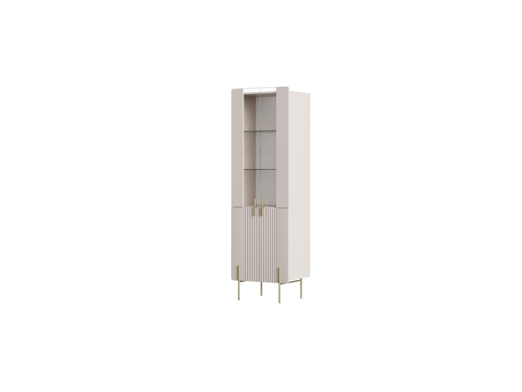 Mathilde - Mueble vitrina de 2 puertas - Patas doradas