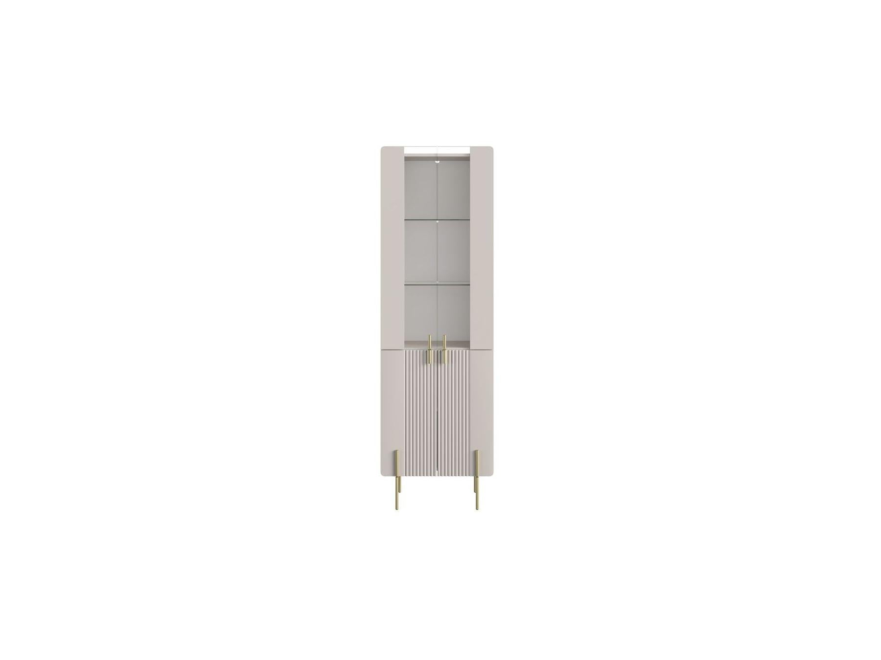 Mathilde - Mueble vitrina de 2 puertas - Patas doradas