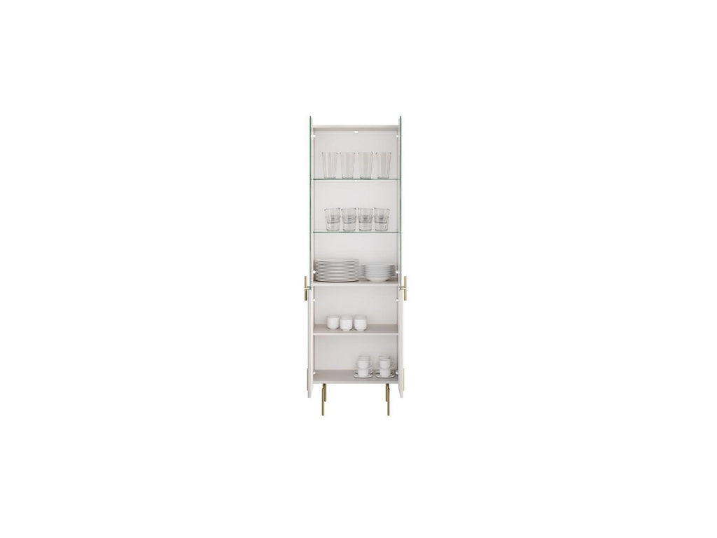 Mathilde - Mueble vitrina de 2 puertas - Patas doradas