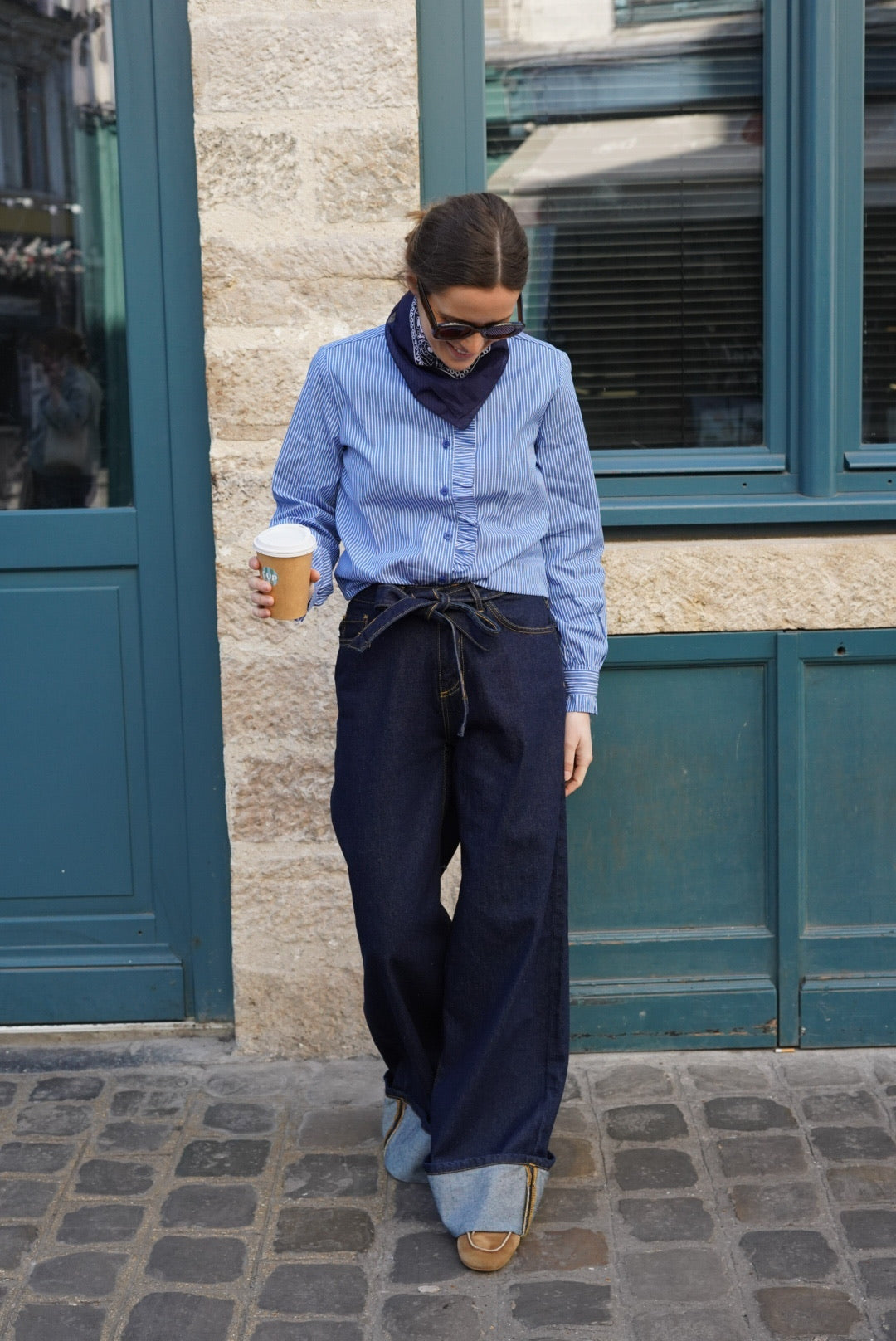 Vaquero Ancho Eliott Denim Oscuro