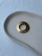 Anneau De Foulard Vintage - Rond Relief Doré