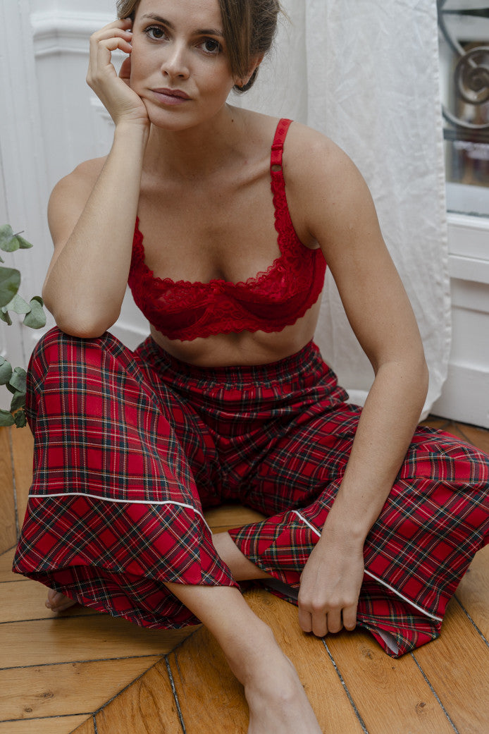Pijama Miranda Tartan Rojo