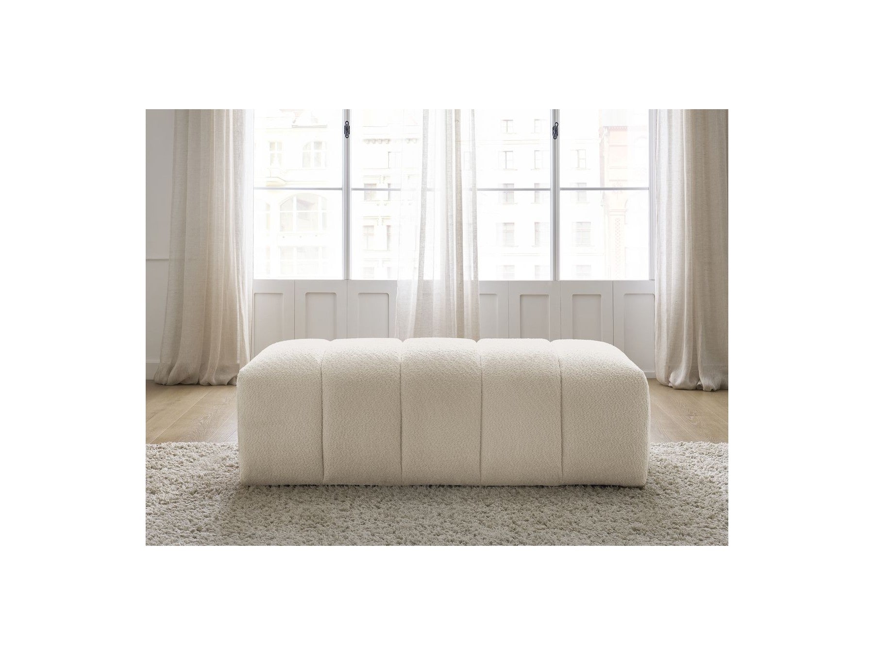 Puf para sofá modular - Annecy - Tejido bouclé