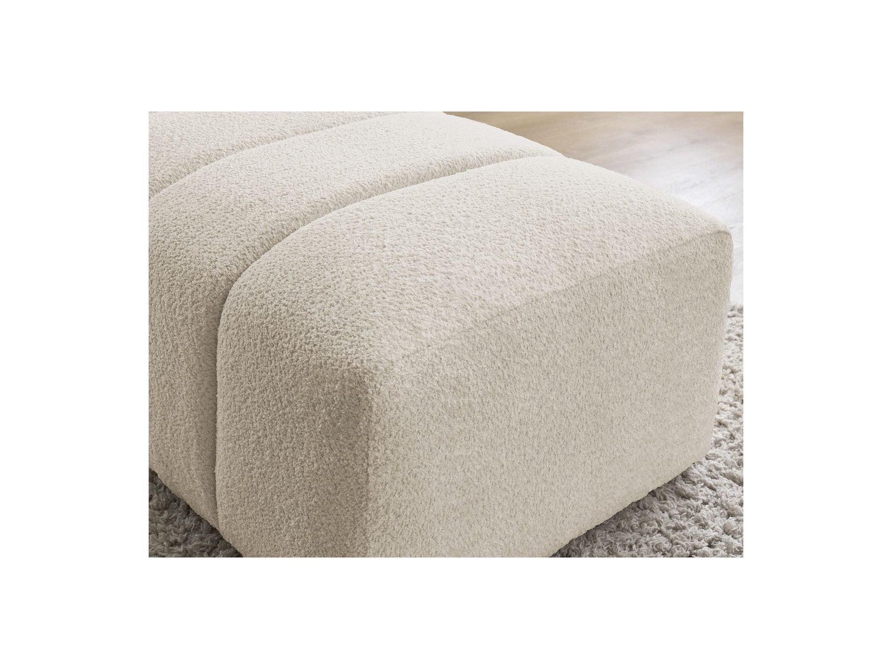 Puf para sofá modular - Annecy - Tejido bouclé