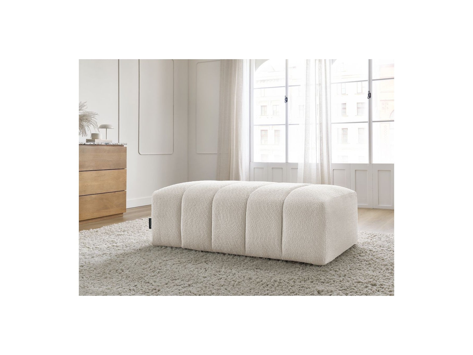 Puf para sofá modular - Annecy - Tejido bouclé