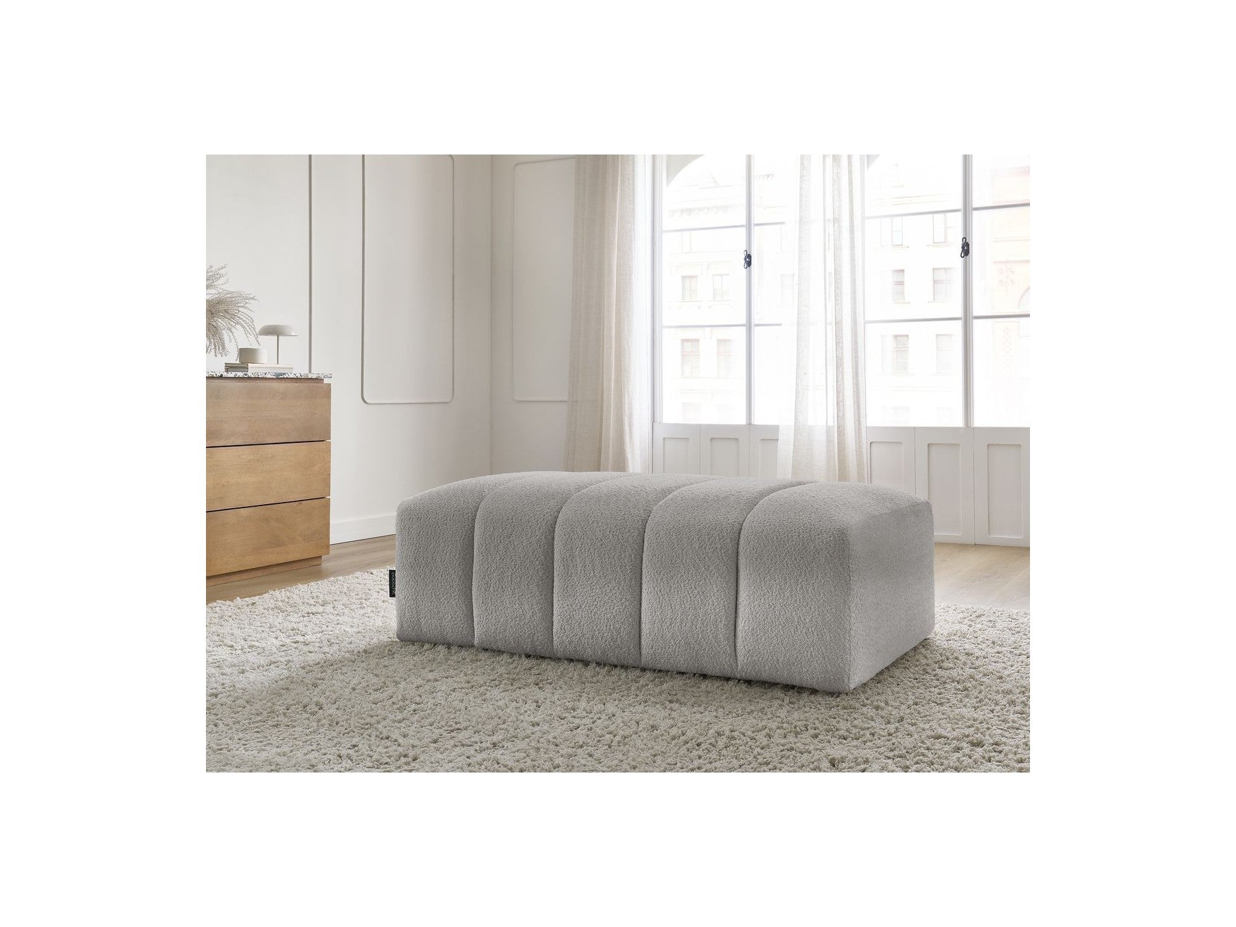 Puf para sofá modular - Annecy - Tejido bouclé