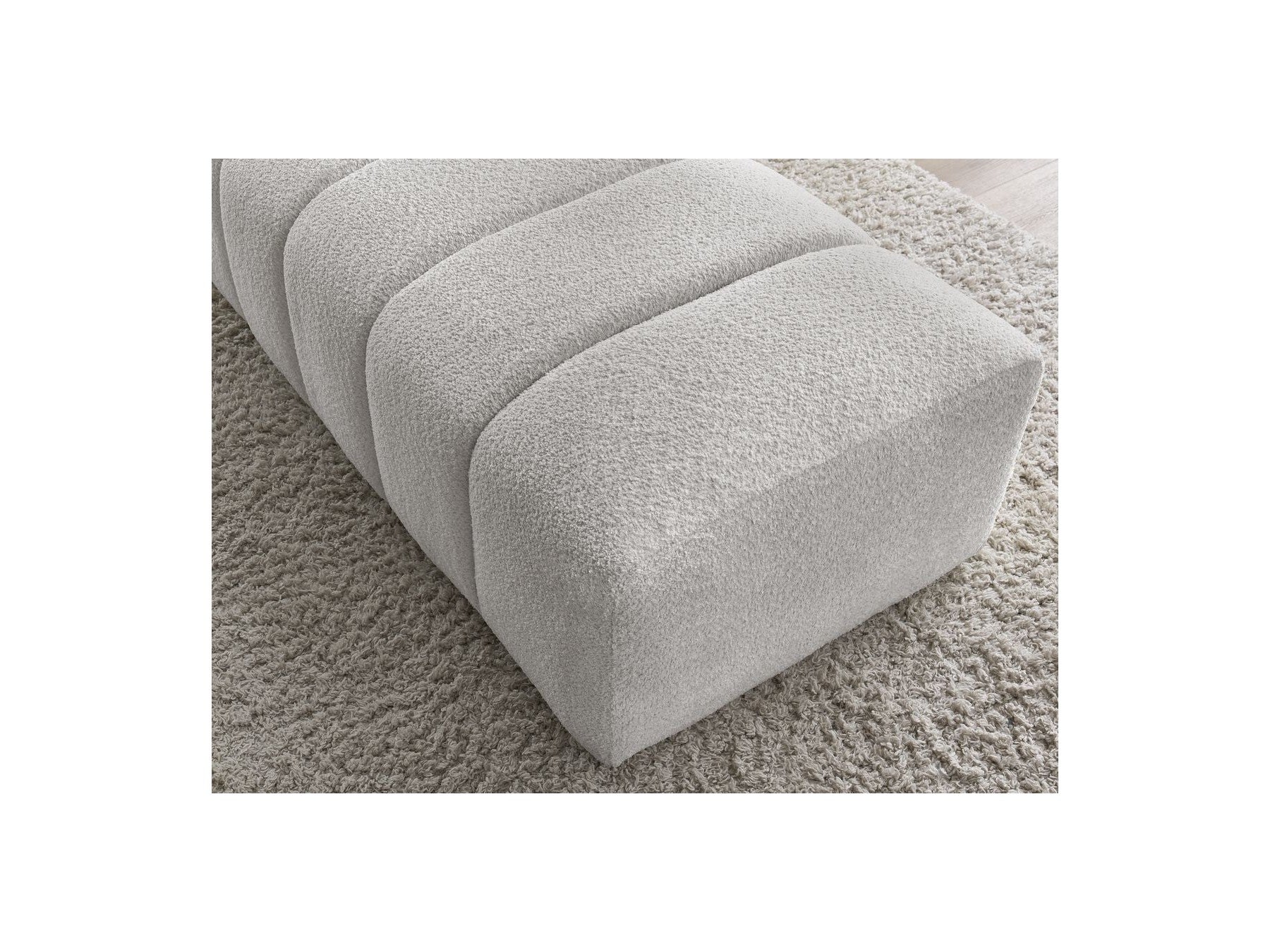 Puf para sofá modular - Annecy - Tejido bouclé