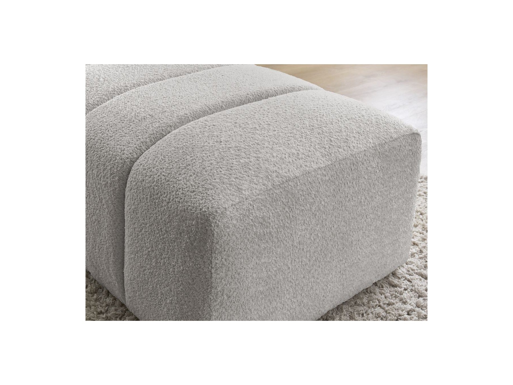 Puf para sofá modular - Annecy - Tejido bouclé