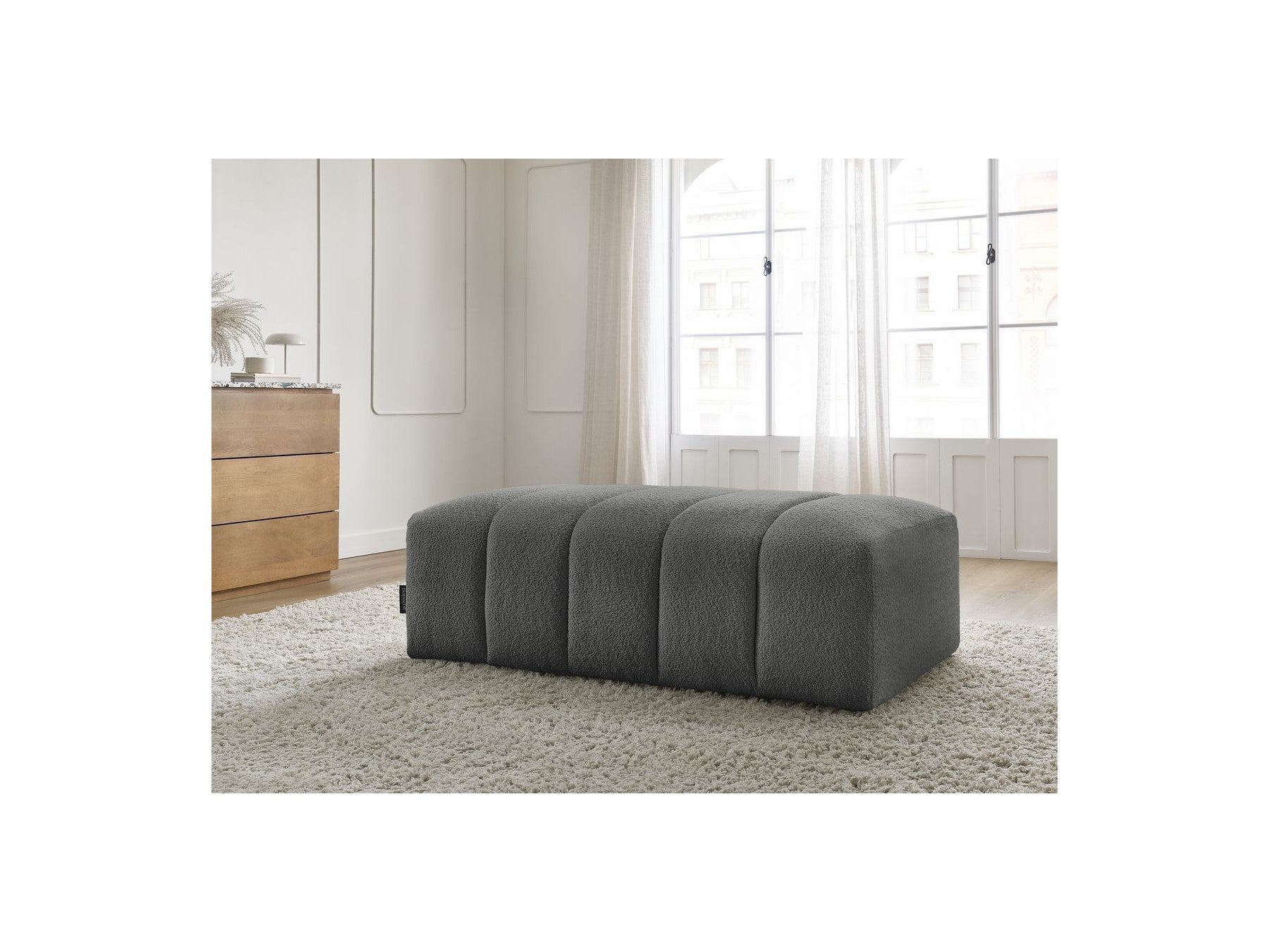 Puf para sofá modular - Annecy - Tejido bouclé