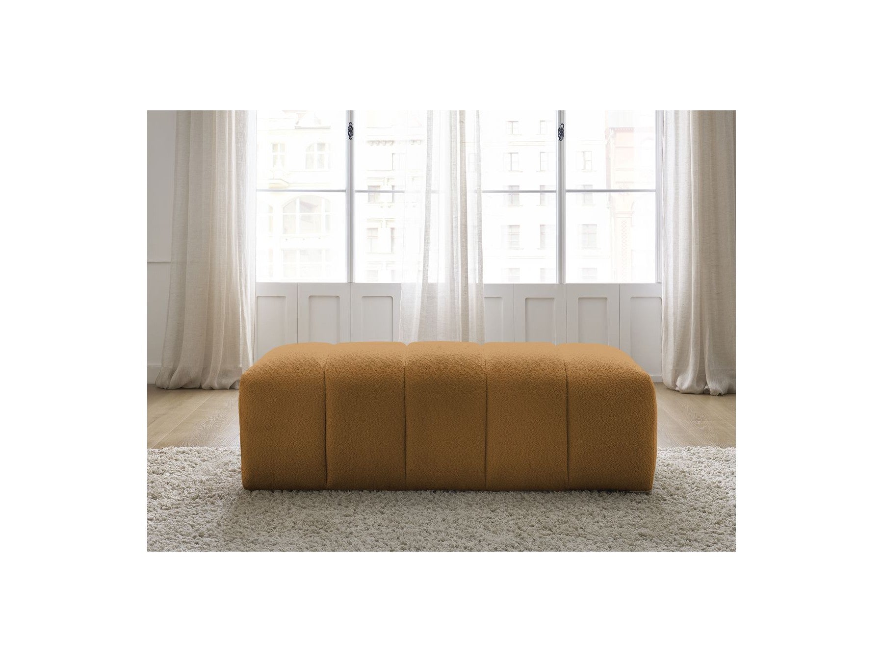 Puf para sofá modular - Annecy - Tejido bouclé