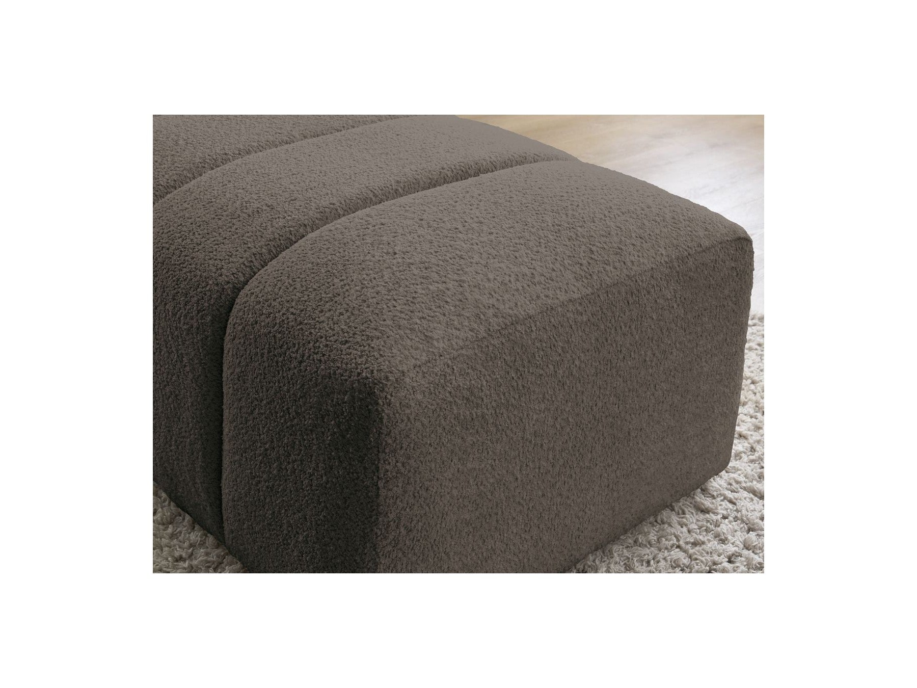 Puf para sofá modular - Annecy - Tejido bouclé