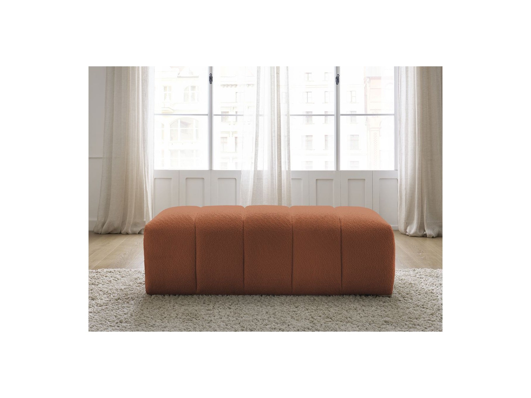 Puf para sofá modular - Annecy - Tejido bouclé