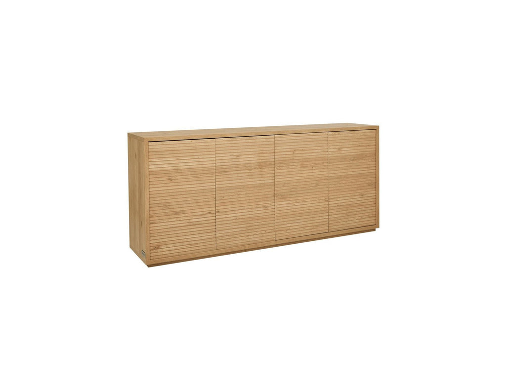 FERRET - Aparador 4 puertas - Efecto listones de madera