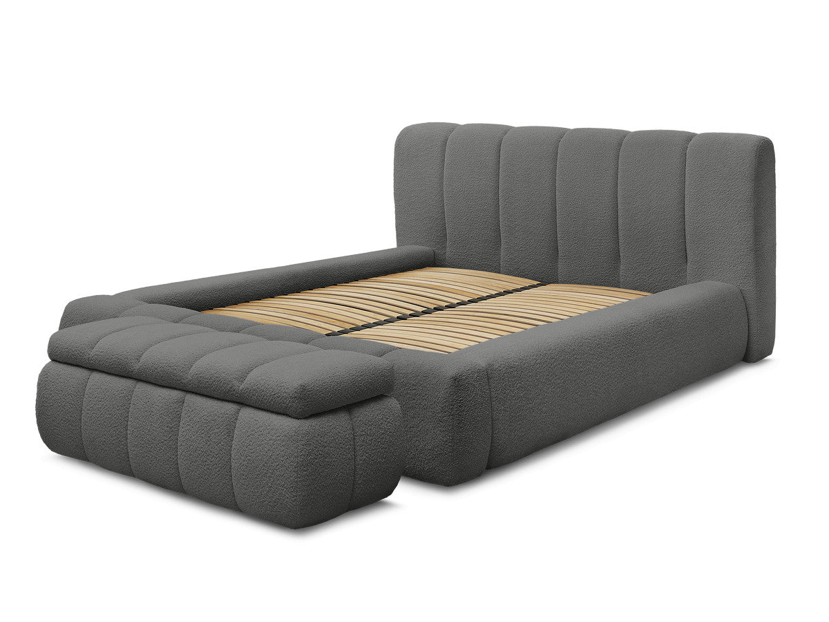 Denali - Lit Coffre - Tissu Bouclette + Bout De Lit
