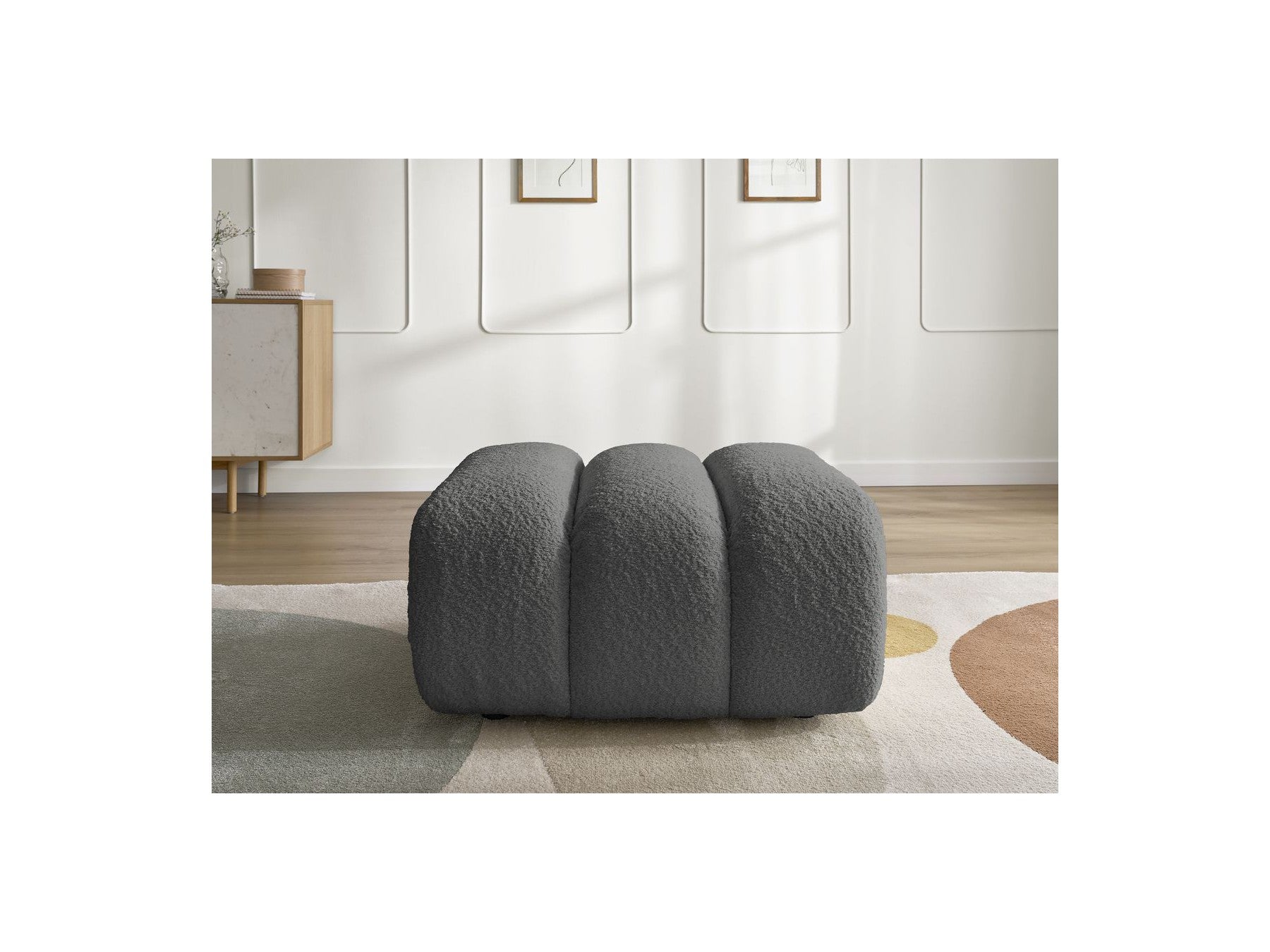 Talia - Pouffe - Bouclé Fabric