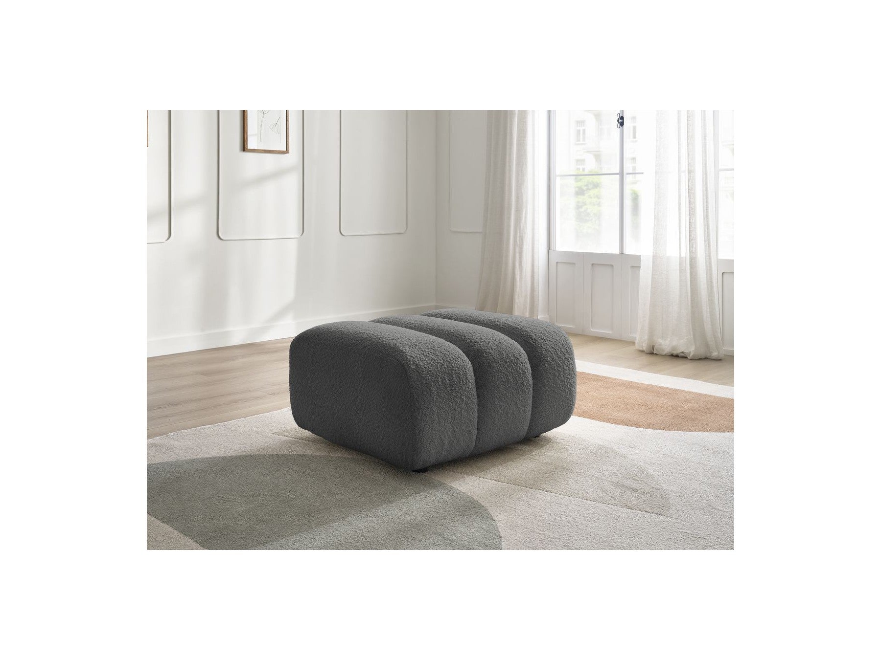 Talia - Pouffe - Bouclé Fabric
