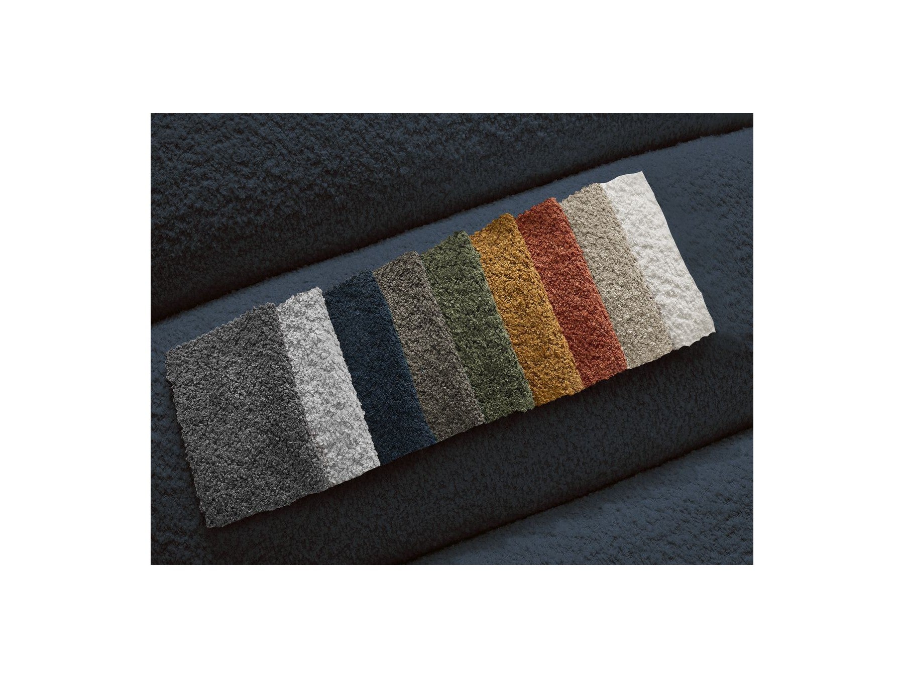Talia - Canapé D'Angle Fixe - Tissu Bouclette - Angle Gauche