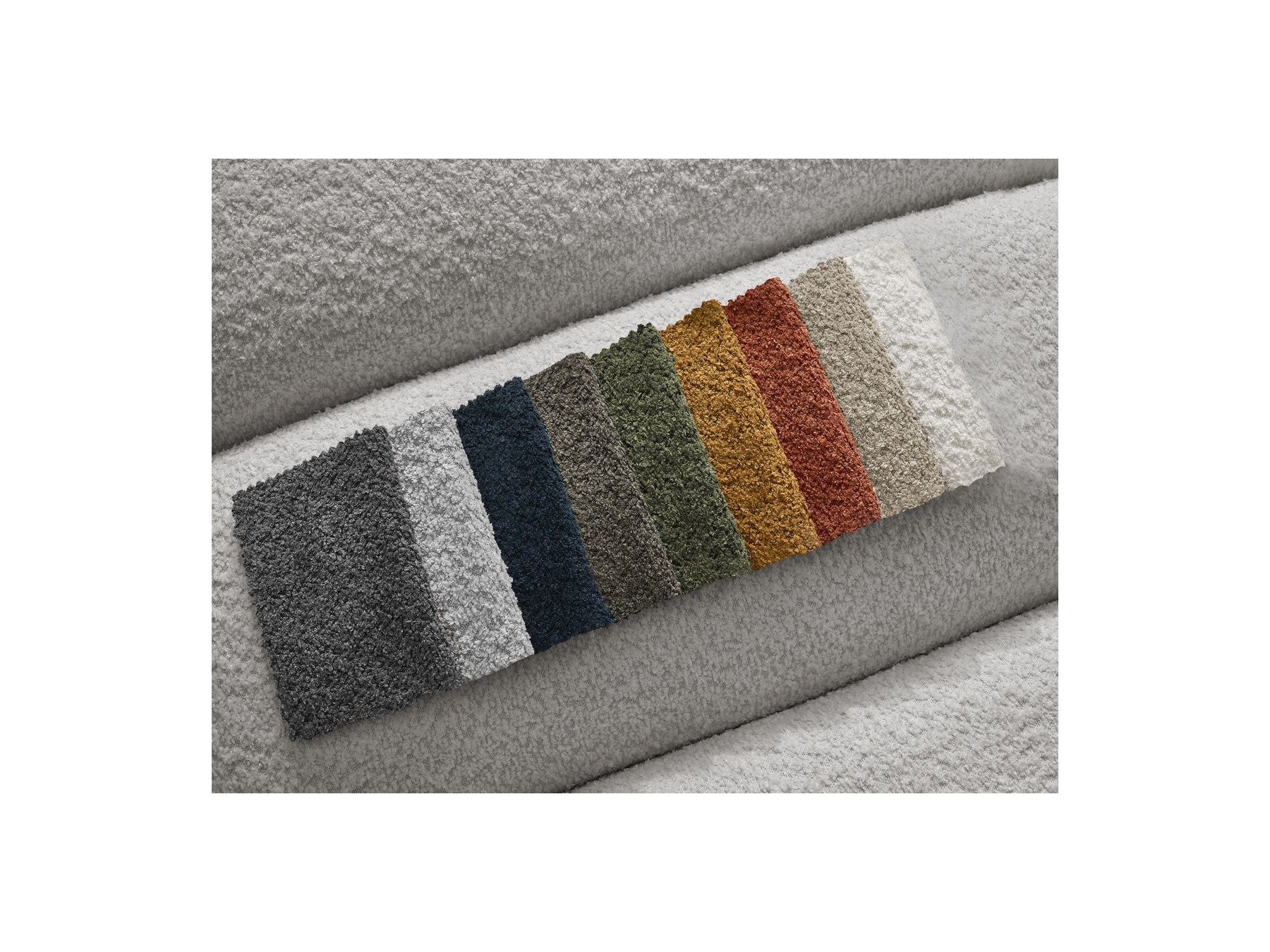 Talia - Canapé D'Angle Fixe - Tissu Bouclette - Angle Gauche