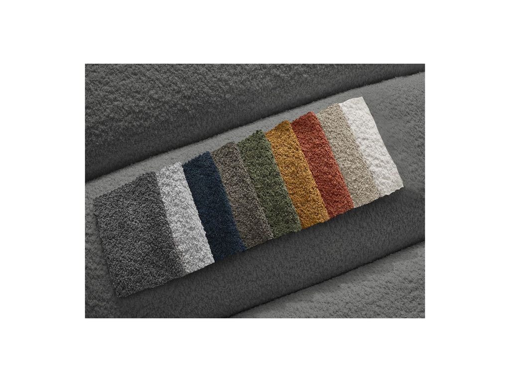 Talia - Canapé D'Angle Fixe - Tissu Bouclette - Angle Gauche