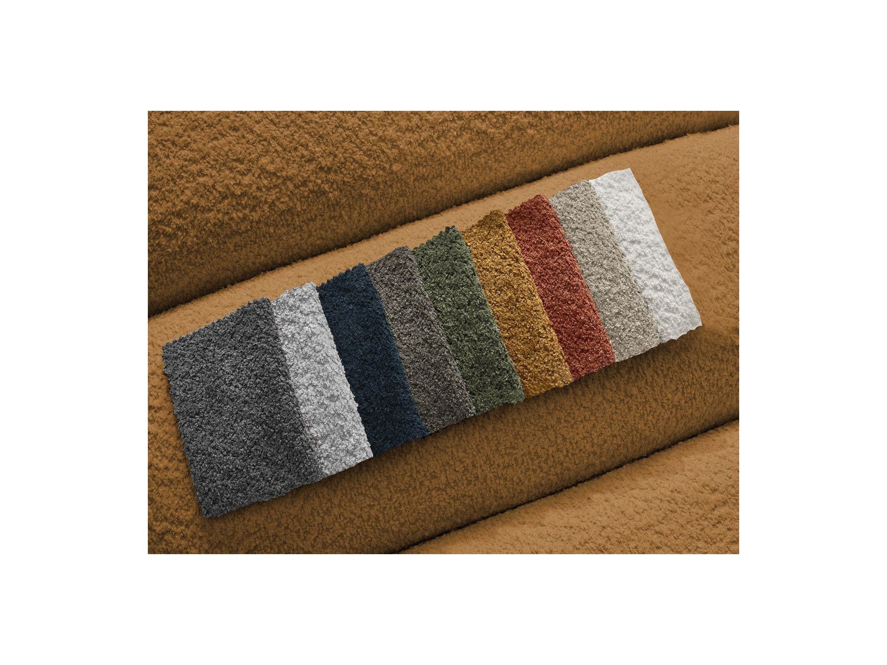 Talia - Canapé D'Angle Fixe - Tissu Bouclette - Angle Gauche
