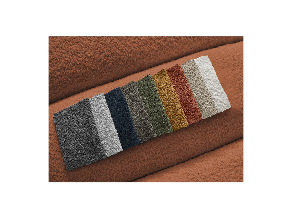 Talia - Canapé D'Angle Fixe - Tissu Bouclette - Angle Gauche