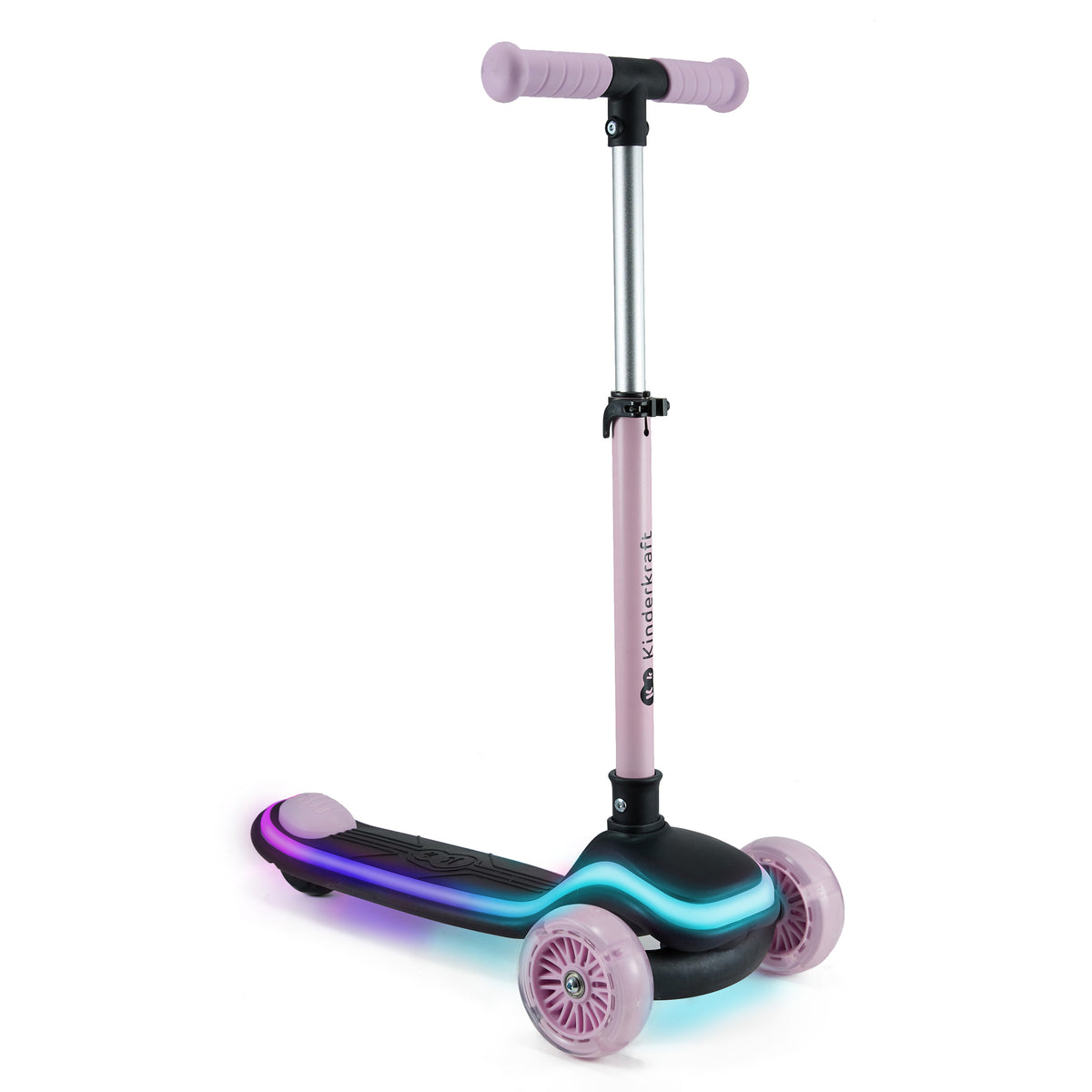 Monopattino A Tre Ruote A LED Raket Rosa