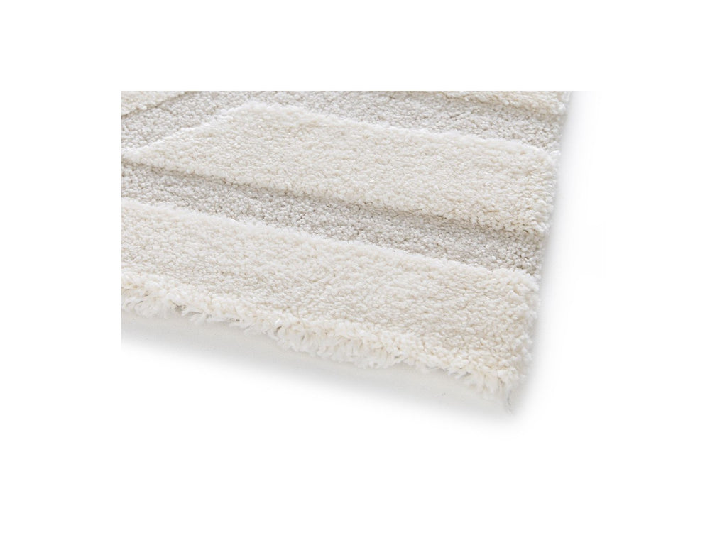 Shylo - Tapis Poils Ras - Motif Géométrique - Beige