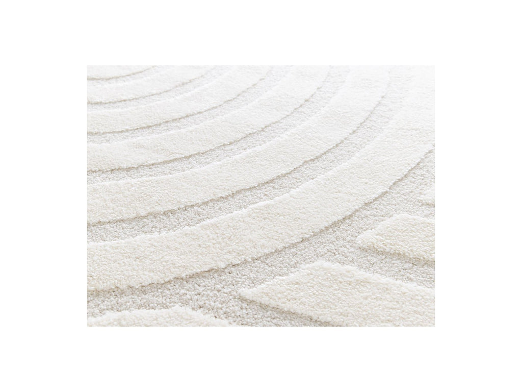 Shylo - Tapis Poils Ras - Motif Géométrique - Beige