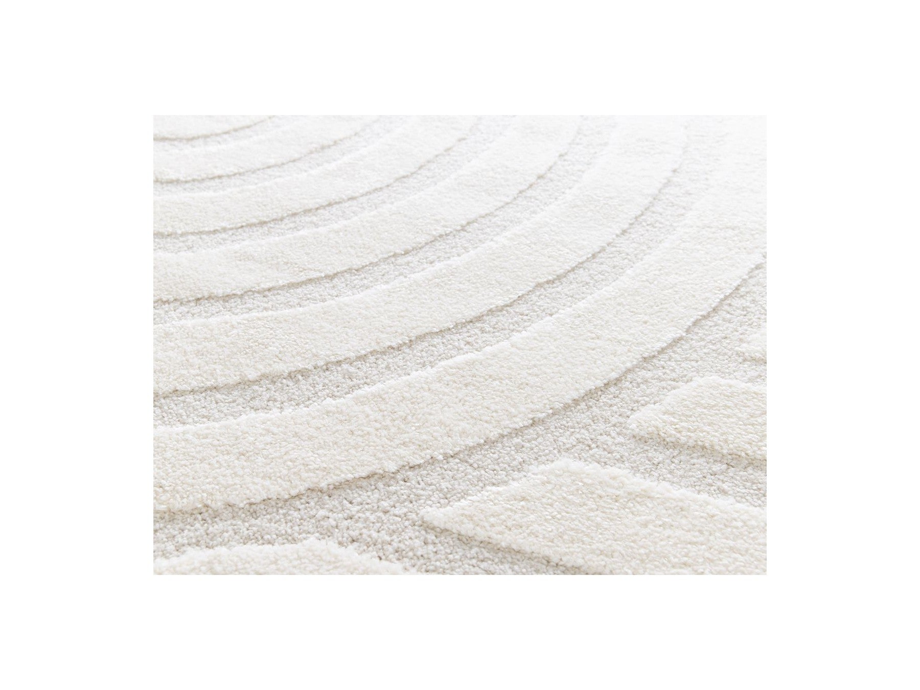 Shylo - Tapis Poils Ras - Motif Géométrique - Beige