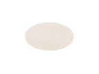Ondelia - Tapis Rond Poils Ras - Motif Géométrique - Crème