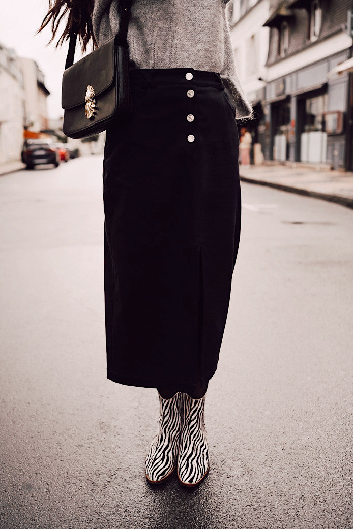 Falda Stella Gabardina Negro