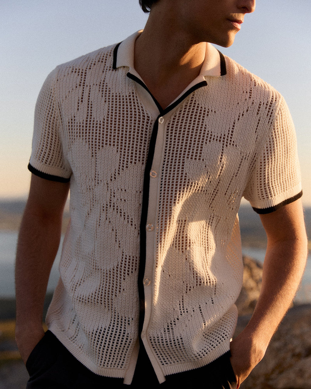 Camisa Flowers "Crochet" Beuret