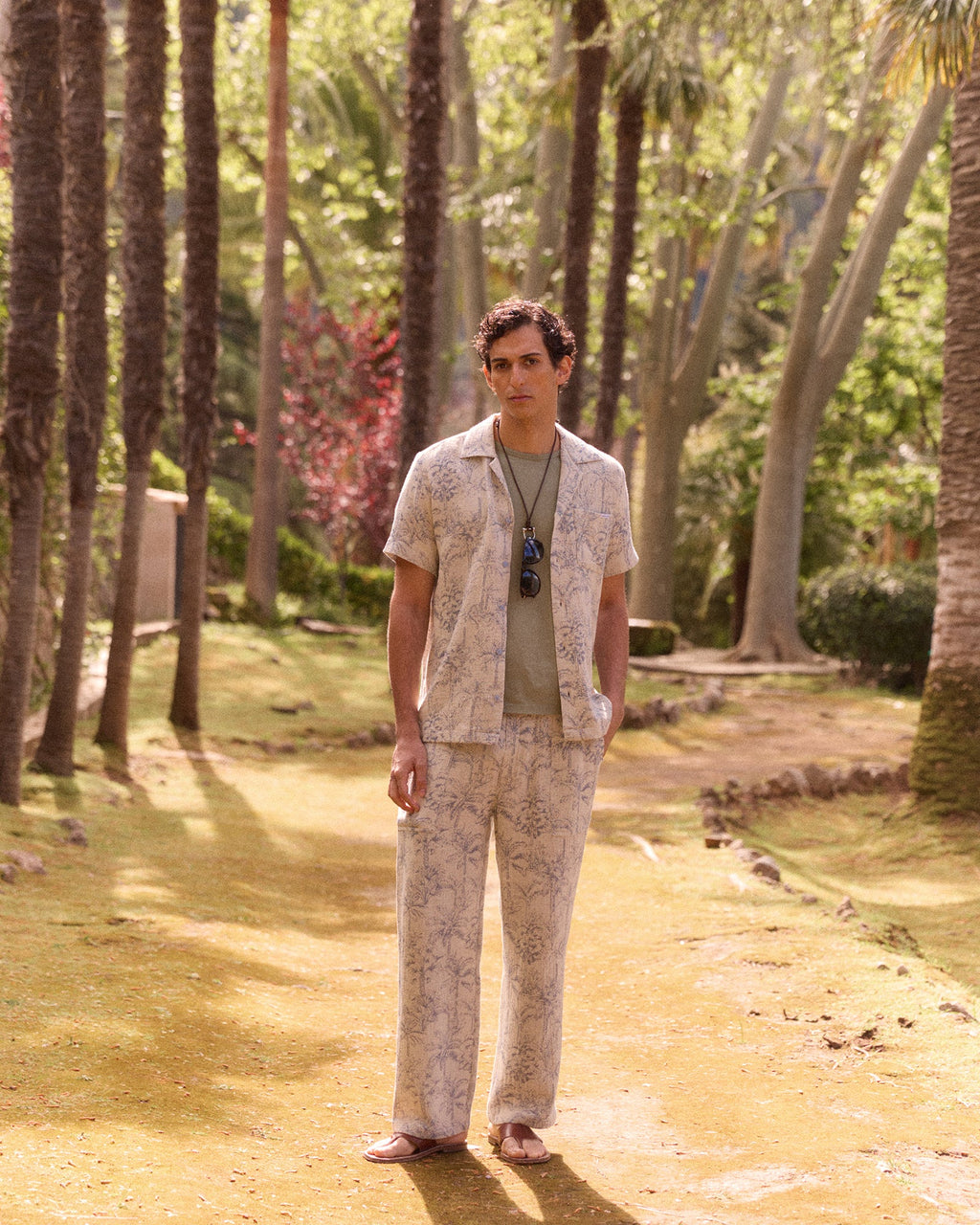 Pantalon "Jacquard" Palm Tree Guignier