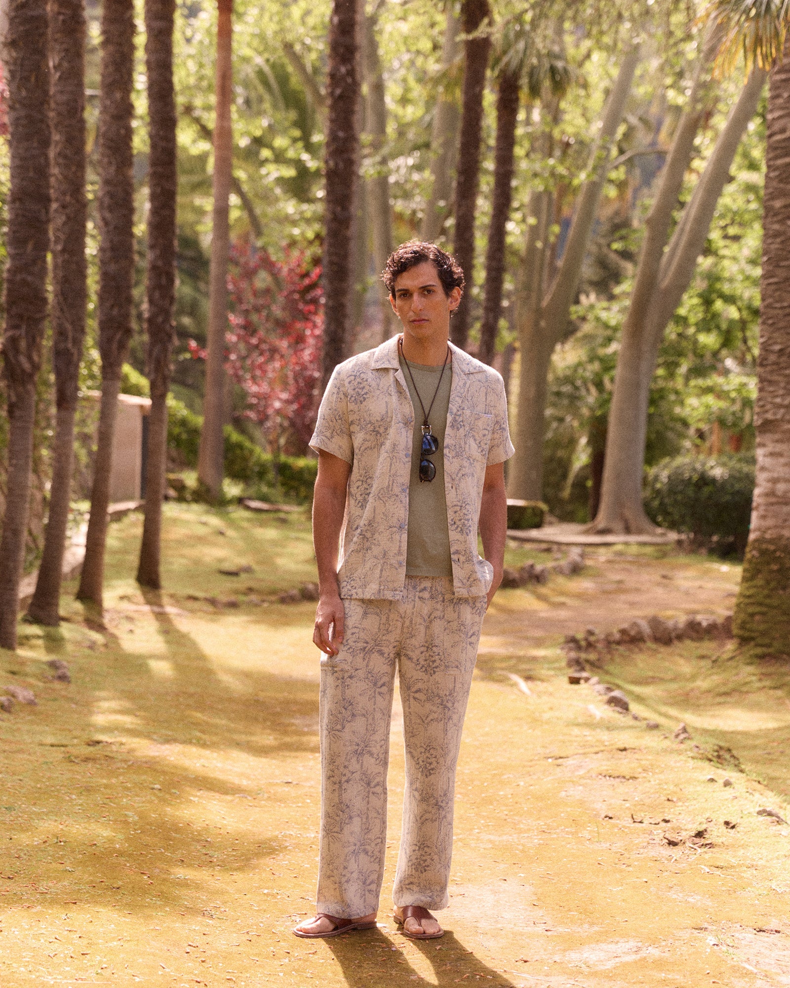 Pantalon "Jacquard" Palm Tree Guignier
