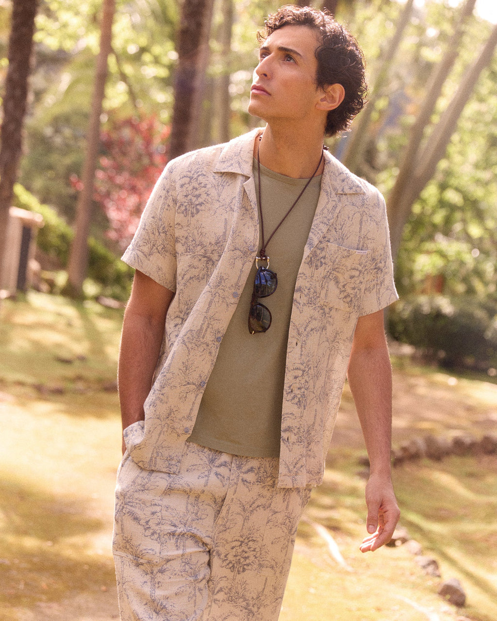 "Jacquard" Palm Tree Germain Shirt