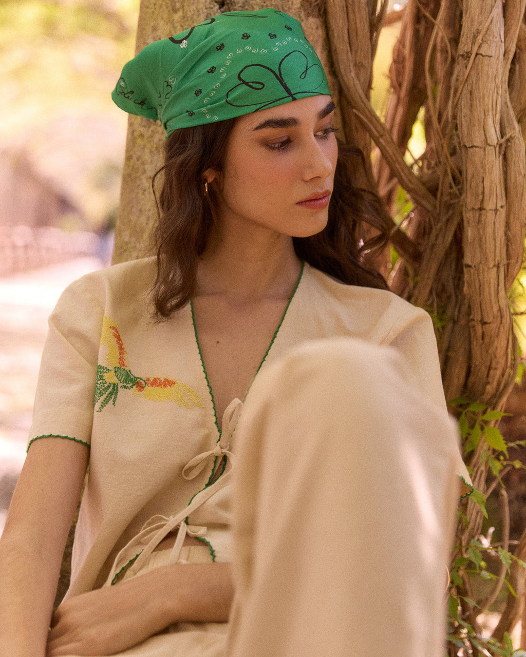 Chemise Parrots "Linen And Cotton" Veneur